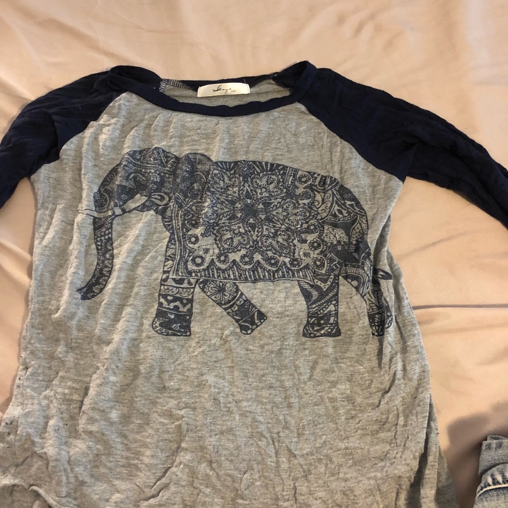 elephant baseball tee